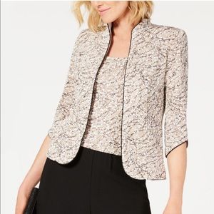 Alex Evenings 2 piece beige sparkly top